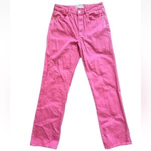 Articles of Society Flamingo Pink Straight Leg Denim Jean Wide Leg Women’s Sz 26